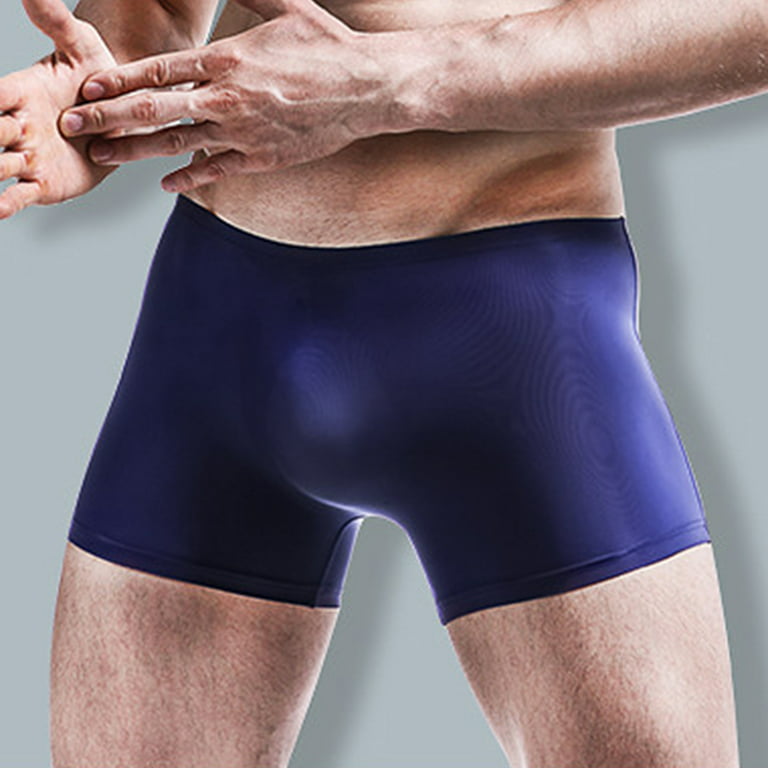 JDEFEG Mi Undies Men Men 3 Piece Brief Summer Thin Transparent Underpant  Ice Silk Boxers Breathable Waists Pant Underwear Mens Thermal Underwear  Pants