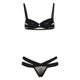 thumbnail image 2 of Arnés para mujer Gibobby Corsé Lencería Sólido Muselina Encaje Underwire Negro M, 2 of 5