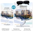 thumbnail image 4 of TINHAO 2 Pairs Sunglasses for Women Men Trendy Retro Rectangle Sunglasses with Polarized UV 400 Protection Party Sunglasses, 4 of 7