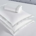 thumbnail image 6 of Superior Brandon Embroidered Cotton Duvet Cover Set, Full/Queen, White/Silver, 6 of 11