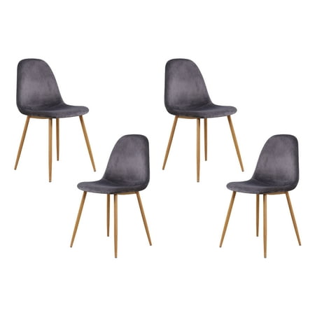 Best Master Furniture Morgan Velvet Side Chairs-Set of 4, (Best Waiting Room Experience)