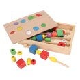 thumbnail image 3 of Juguete de cuentas de madera para niños pequeños juguete de cuentas de madera seguro respetuoso con el medio ambiente práctico para jardín de infancia, 3 of 8