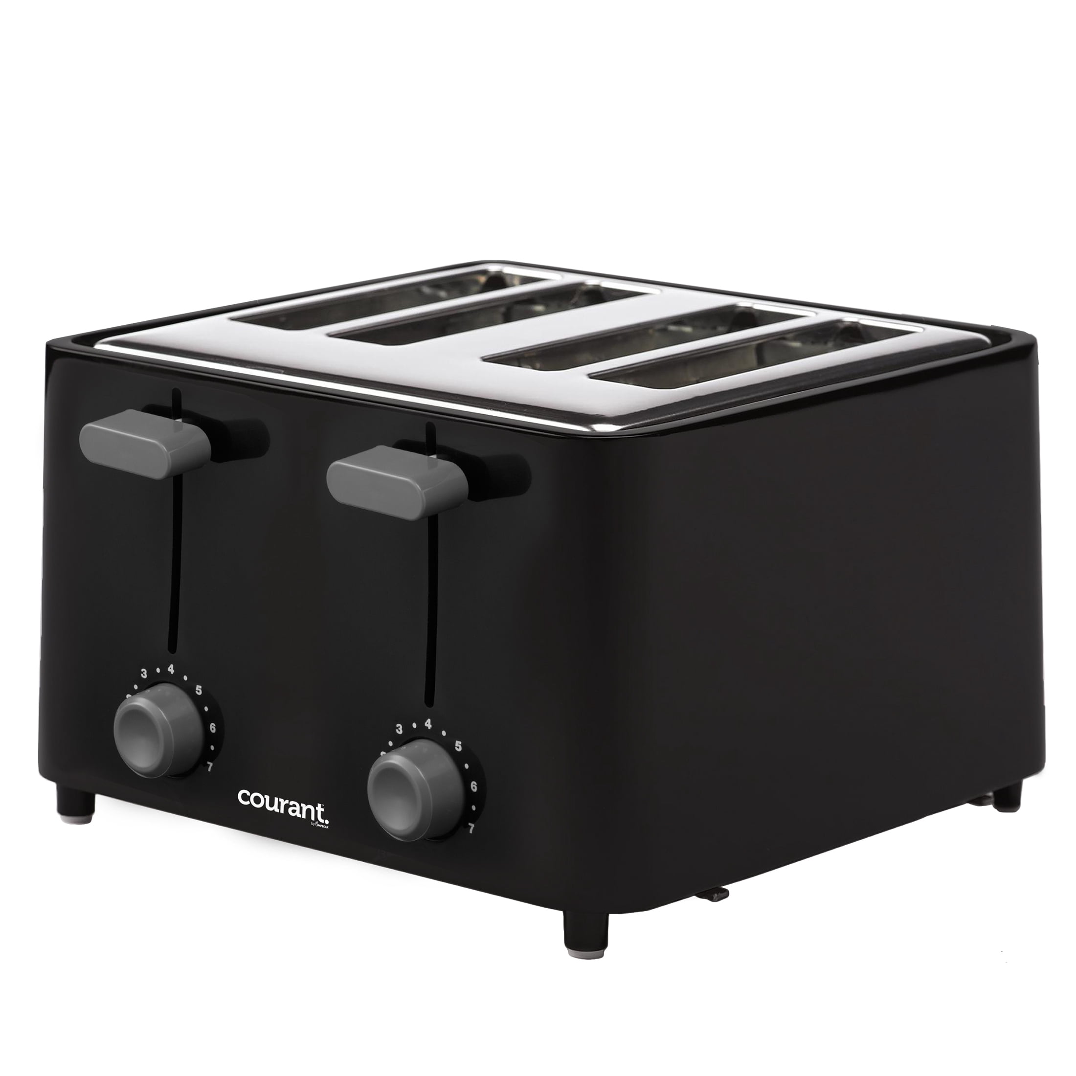 Courant 4 Slice Toaster, Cool Touch Plastic, 1-1/4 Inch Wide Slots