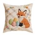 thumbnail image 1 of Easter Pillowcase Set 18 in x 18 in Sofa Cushion Cover with Concealed Zipper and Holiday Rabbit Egg Print, 1 of 6