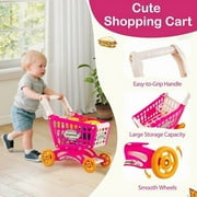 Supermarket Playset for Kids with Shopping Cart,76 Pices Pink, Pretend Play Grocery Store for Toddler +3 Year, Mundo Toys