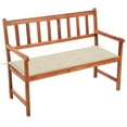 thumbnail image 2 of vidaXL Outdoor Patio Bench Wooden Garden Bench with Cushion Solid Wood Acacia, 2 of 20