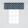 thumbnail image 2 of Ambesonne Pirates Window Valance, Jolly Roger Pattern, 54" X 18", Dark Blue White, 2 of 3