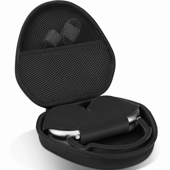mjw001 Hard Case Compatible with Apple AirPods Max Over-Ear Headphones (Black Case)