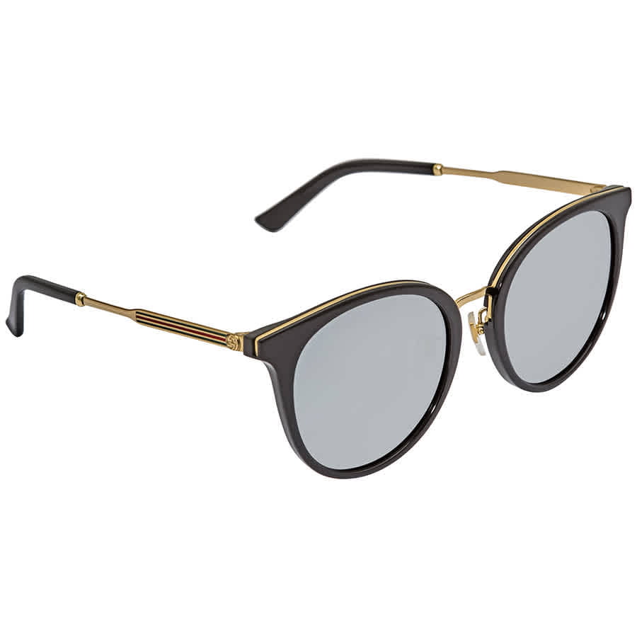Gucci Grey Round Ladies Sunglasses 
