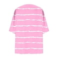 thumbnail image 6 of BiZtdJrK Womens Striped Print Cardigan 3/4 Length Sleeve Casual Summer Shrugs Soft Loungewear Open Front Cardigans Pink S, 6 of 6