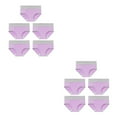 thumbnail image 1 of Sonducket 5 piezas de ropa interior de cintura alta sin costuras para mujer, bragas simples de Color sólido, cintura elástica, bragas de realce Púrpura L 2piezas, 1 of 6