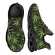 thumbnail image 1 of Zapatillas deportivas para mujer, superventas, con estampado 3D de hojas de marihuana, zapatos planos para mujer, plataforma transpirable., 1 of 6