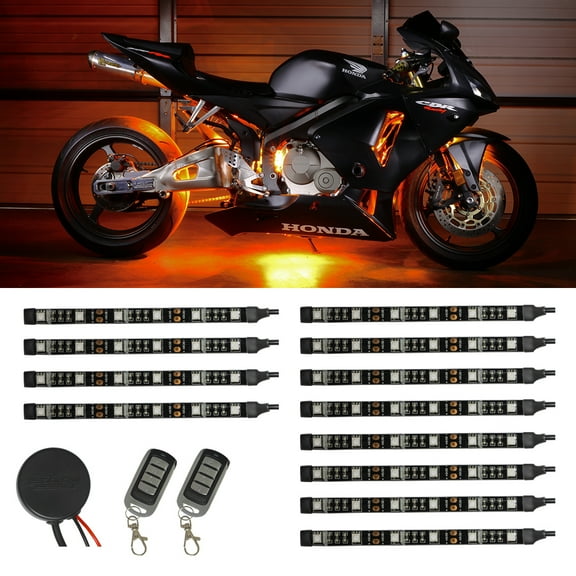 LEDGlow 12pc Advanced Orange SMD LED Mini Motorcycle Light Kit