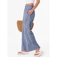 thumbnail image 4 of ANRABESS Womens Gingham Pants Wide Leg Elastic Waist Summer Casual Loose Palazzo Lounge Beach Vacation Trousers with Pockets, 4 of 8