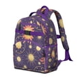 thumbnail image 2 of Celestial Goth Students Backpack with Gothic Astrology Sun, Moon, and Star Print, Mystical Cosmic Design, Lightweight and Adjustable for Everyday Use, 2 of 6