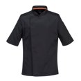 thumbnail image 1 of Portwest - Chaqueta de Chef Pro de Elástica de Manga Corta para Hombre (Negro), 1 of 2