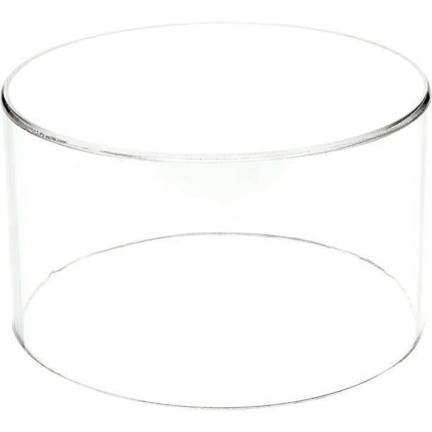 Plymor Clear Acrylic Round Cylinder Display Riser, 4 inches (Height) x ...
