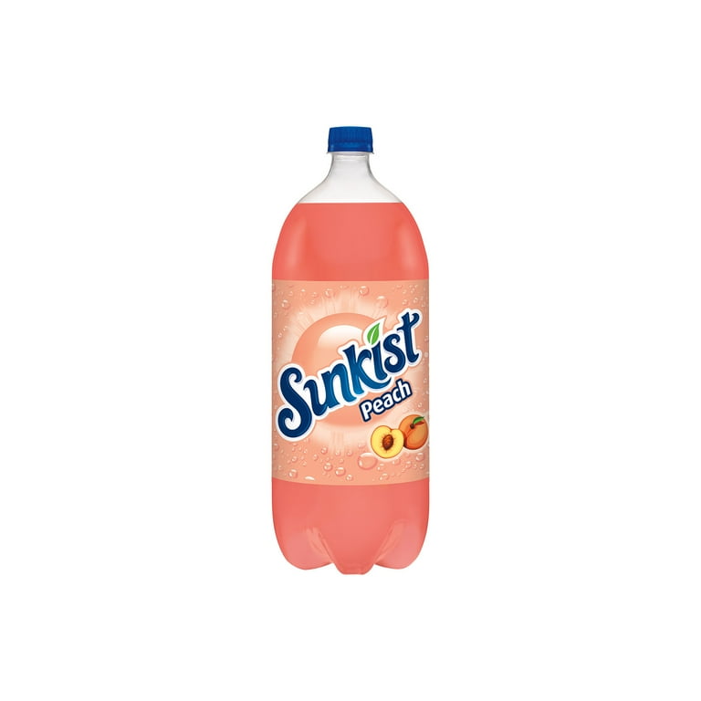Peach Milk Sunkist Caffeine Free Peach Soda Pop, 2 L, Bottle - Walmart.com