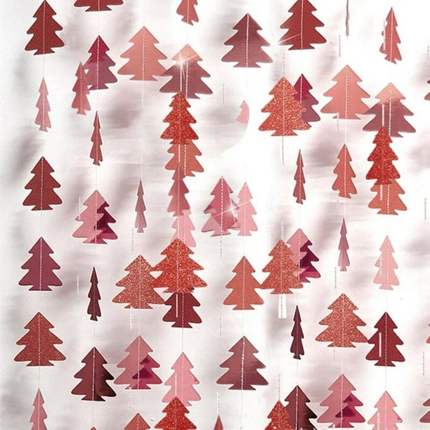 Guirnalda de papel con estrella para árbol de Navidad, adornos navideños para el hogar, Año Nuevo, 4M, 2022