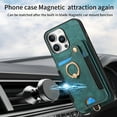 thumbnail image 2 of Dteck for iPhone 16 Pro Case Wallet with Card Holder,Ring Stand,RFID-Blocking PU Leather Protective Magnetic Flip Cover with Wrist Strap for iPhone 16 Pro 6.3",Green, 2 of 10