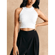 thumbnail image 4 of Blusa Crop Cuello Halter Canale Diseño Elegante y Comodidad, 4 of 5