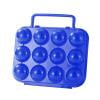 12 Grid Egg Container Case Portable Outdoor Egg Storage Box With Handle Sport Supplies (Blue)