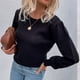 thumbnail image 2 of Puff Long Sleeve Sweater, Basic Crew Neck Solid Color Hollow Out Sweater Fashion For Date Work Shopping ANGGREK Otros, 2 of 8