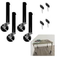 thumbnail image 4 of GLFILL 4x Spring Loaded Wooden Tubular Gate Caster Supporting Wheel Mouting Plate Heavy Duty Table Leg Caster Extender Patio Garden 27cm, 4 of 9