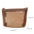 thumbnail image 2 of Unique Bargains 1Pc Lightweight Three-Dimensional Triangular Mesh Makeup Bag for Business Travel Nylon Brown, 2 of 6