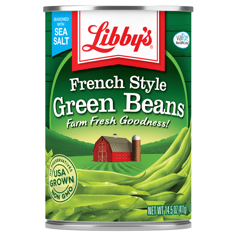 Libby's French Style Green Beans, 14.5 oz Canned Vegetables, Farm