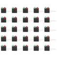 thumbnail image 1 of 100Pcs LED Plastic Holder Dual‑Hole Black Square 90 Degree Curved Base with Red Green Light 3mm, 1 of 8