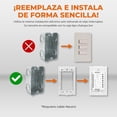 thumbnail image 3 of Tecnolite Connect - Apagador Inteligente T&aacute;ctil WiFi 2 Circuitos, Requiere Cable Neutro, Compatible con App m&oacute;vil, Alexa, Google y Siri, Interruptor Inteligente, 3 of 9