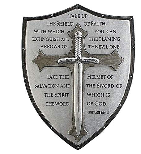 Armor Of God Marble Gray 10 x 8 Wood Tabletop or Wall Plaque Sign 