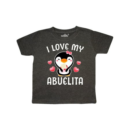

Inktastic I Love My Abuelita with Cute Penguin and Hearts Gift Toddler Toddler Girl T-Shirt