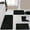 Black, variant on Konghyp 5PCS Large Bath Rug Mat Set, Soft Comfortable Water Absorption, Non-Slip Thick Washable, Easy To Dry, Multi-Purpose Bathroom Rugs, Modern Design for Home Use