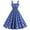 Blue, variant on Elainilye Fashion Dresses for Women 2024 Round Neck Sleeveless Retro Suspender Wrapped Breast Polka Print Lace A-Line Dress,Black