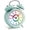 Aqua-rainbow, variant on 4 inches Twin Bell Loud Alarm Clock for Heavy Sleepers (Chrome Finish)