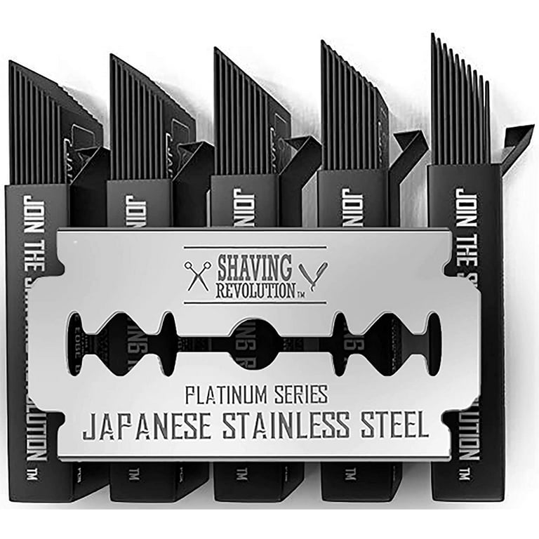 Viking Revolution - Double Edge Razor Blades - Men's Safety Razor Blades  for Shaving Japanese Steel - Christmas Gifts for Men - 50 Count 