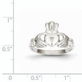 thumbnail image 2 of 14k White Gold Polished Claddagh Band Ring, 2 of 2