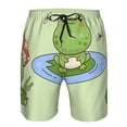 thumbnail image 3 of Pofeuu Frog Amanita Mushroom Prin Men's Swim Trunks Quick Dry Bathing Suit Swimming Board Shorts Mesh Lining Beach Swimwear-XX-Large, 3 of 6