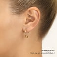 thumbnail image 7 of Tilo Jewelry 10K Yellow Gold Hand Engraved Full Diamond-Cut Round Hoop Earrings (20mm) for Women & Unisex, 7 of 7