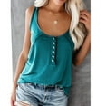 thumbnail image 2 of Womens Summer Tops Women Sleeveless Vest Casual Solid T-Shirt Button Summer Tank Tops Shirt Shirts for Women, 2 of 3