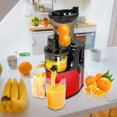 OverTwice Upgraded Slow Juicer, 5in Cold Press Juice Extractor, Easy