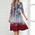 thumbnail image 5 of BOMYJESK Womens Maxi Dress American Flag Floral Beach Long Dresses Vintage Independence Day 4th July 2026 Summer Dresses Casual Evening Dress for Party Deep Red S, 5 of 7