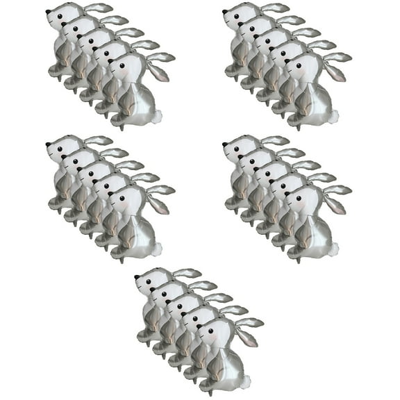 Set of 5 Bunny Balloon Birthday Party Decorations Foil Balloons Child