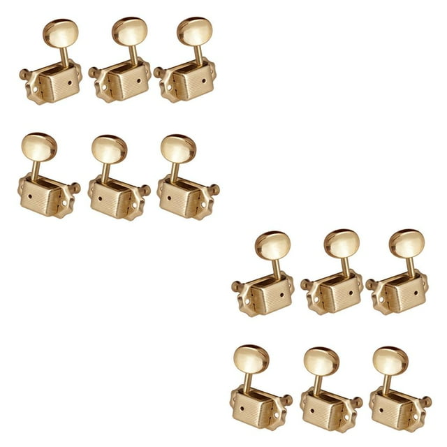 yingyy Guitar Tuning Peg Keys 6-strings Vintage Style Machine Head Tuner Knobs Stringed Instrument Repair Replacing Parts Gold 2Set