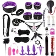 thumbnail image 1 of Juego de 26 Uds de juguetes sexuales de cuero PU, conjunto de atado SM para parejas, adultos, traje Sexy para parejas, juego, 1 of 8