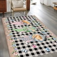 thumbnail image 3 of 3'x5' Area Rugs, Easter Indoor Outdoor Area Rug for Living Room Bedroom, Vintage Gnomes Bunny Eggs Black Buffalo Plaid Washable Bathroom Rugs Kitchen Floor Carpet Mats Home Decor Aesthetic, 3 of 8