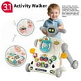 thumbnail image 5 of KOPPOP Baby Walker, 3-in-1 Activity Center and Learning Walker Sit-to-Stand Toy with Music & Lights, Foldable Push Toy for Infant Toddler 9+ Months, Grey, 5 of 8