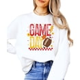 thumbnail image 2 of Trendy Game Day Sweatshirt for Women, Teens, and Kids Red & Yellow Girly Football Sweater White Sweatshirt Adult Medium, 2 of 4